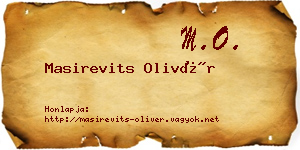 Masirevits Olivér névjegykártya